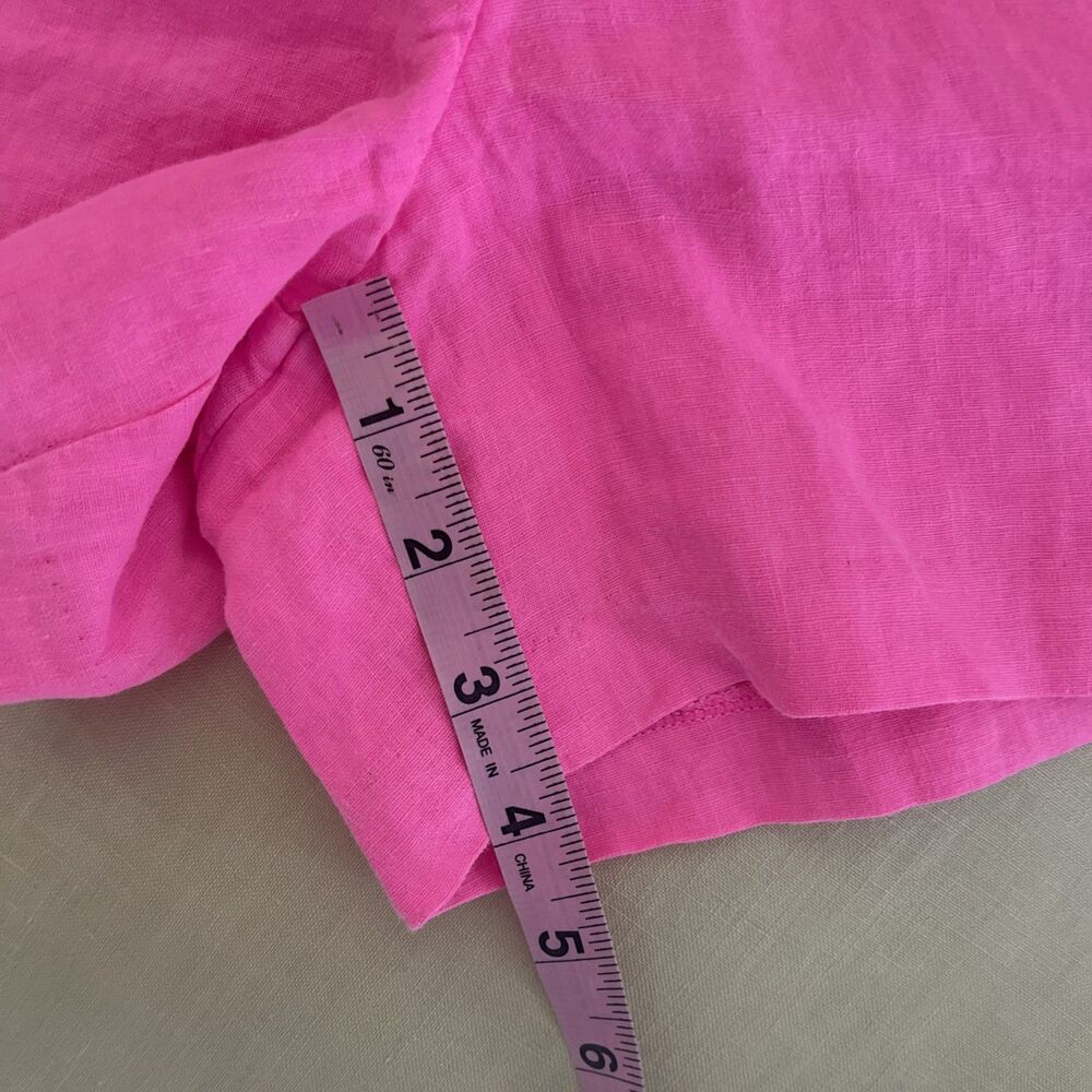 NWT Lilly Pulitzer ROXIE PINK LILO LINEN SHORTS Mid-Rise Pull-On L - Picture 8 of 8